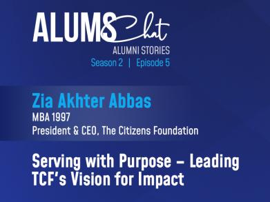 ALUMS Chat: Leading TCF’s Vision for Impact with Zia Akhter Abbas
